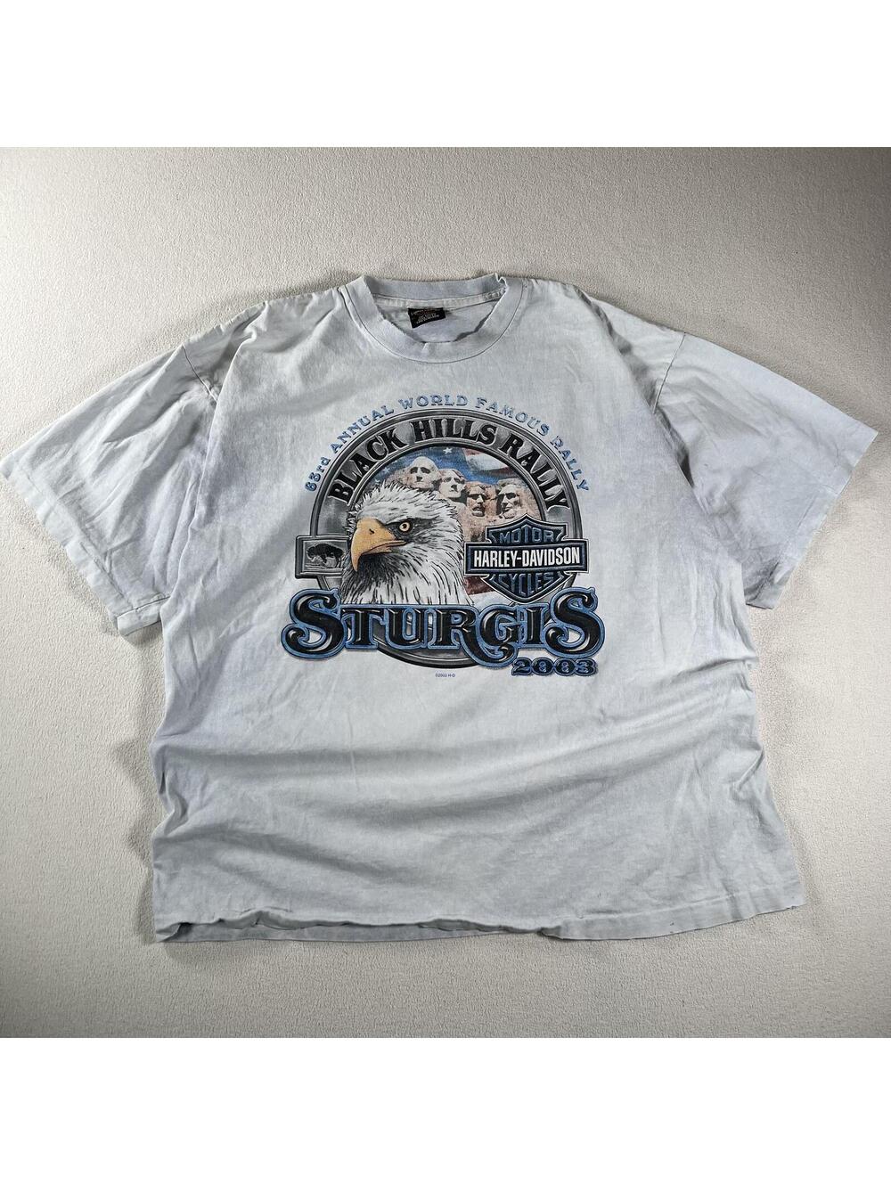 Vintage Harley Davidson Single Stitch 2003 Eagle Biker Tee